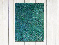 acrylic painting on canvas turquoise