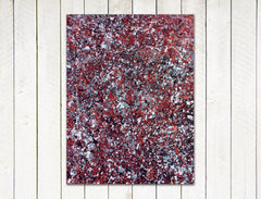 acrylic painting on canvas black into blood