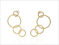 Gold Circle Earrings