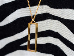Gold Rectangle Necklace