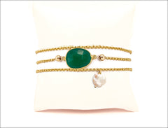 Green Onyx Vermeil Jessica Necklace/Bracelet