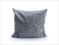 Grey Origami Geometric Pillow