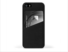Handmade Leather iPhone 5(s) Wallet Case - Black