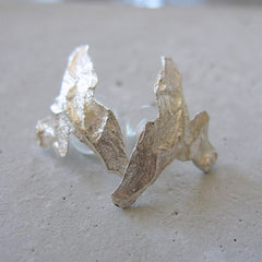 Statement Silver Stud Earrings