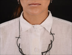Simone Necklace Black and Brass