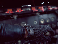 Leather Crochet Touchscreen Gloves for Men