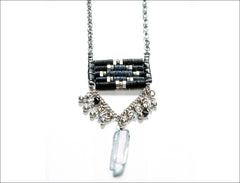 BLACK Collection Magic Crystal Pendant Necklace