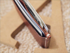 Handstitched Personalized Leather Money Card Holder