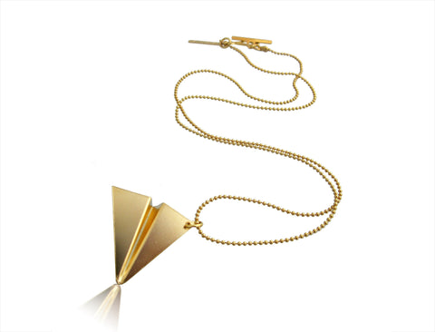 Paper Plane Necklace