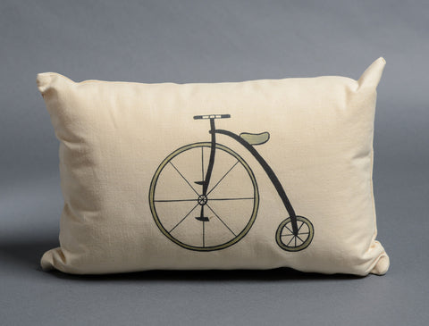 Penny Farthing Decorative Pillow