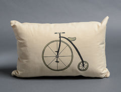 pompaleh penny farthing pillow