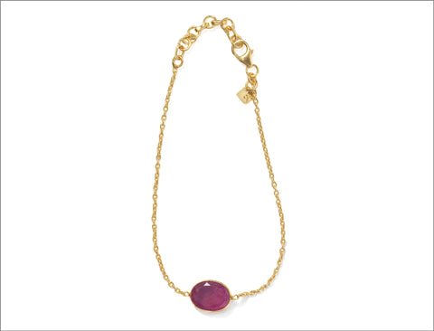 Red Corundum Small Stone Bracelet