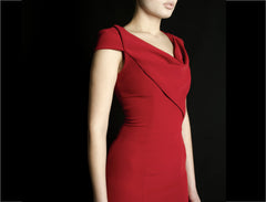 Sculptural Red Dress