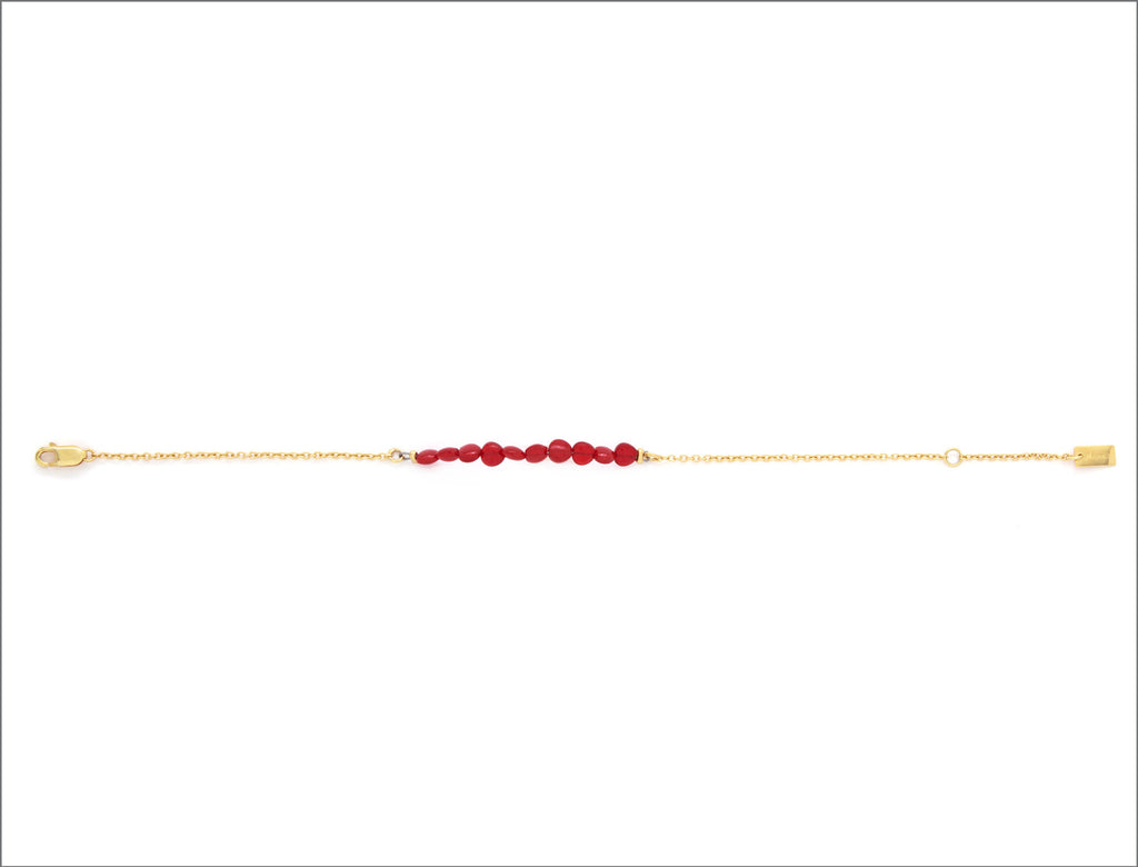 Red Stone Heart Bracelet