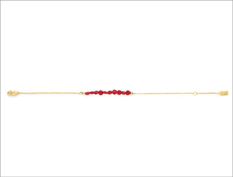 Red Stone Heart Bracelet