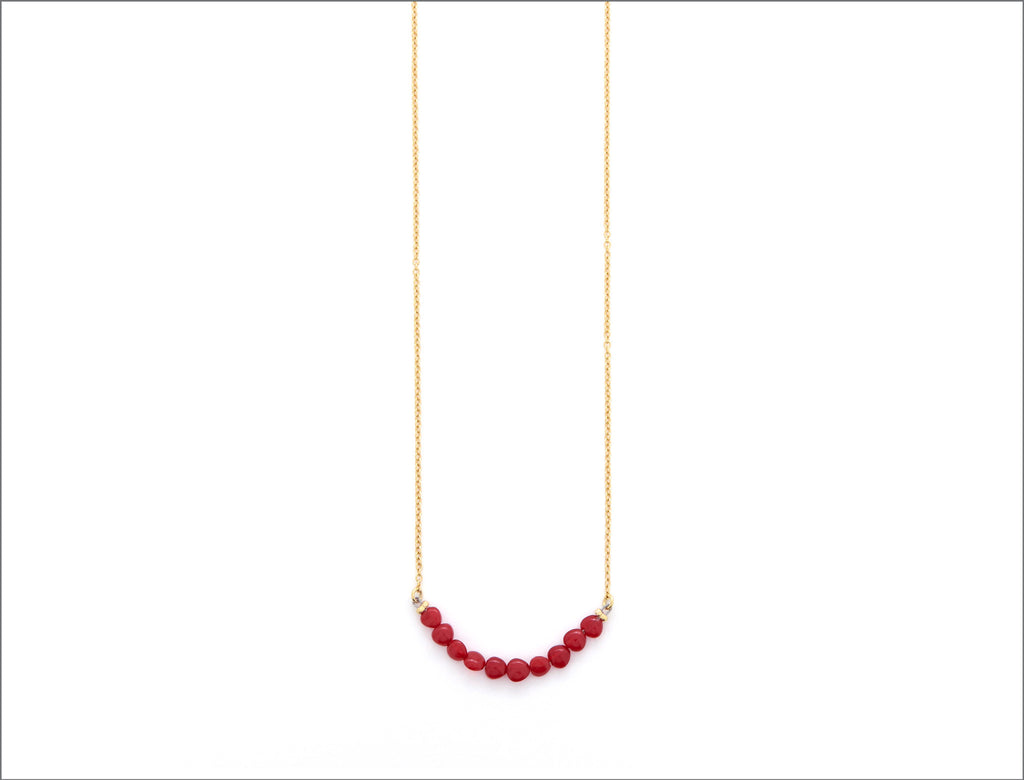 Red Heart Stone Necklace