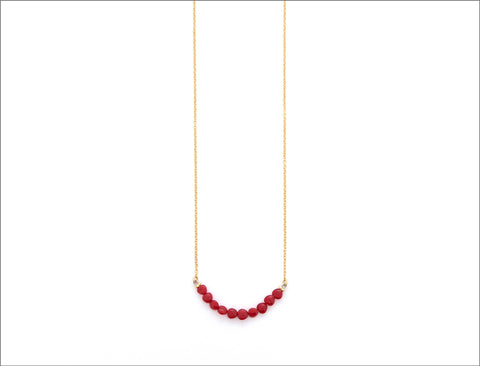 Red Heart Stone Necklace