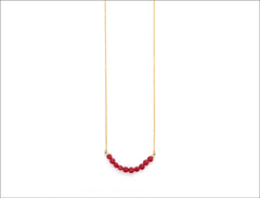 Red Heart Stone Necklace