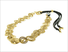 gold circles necklace