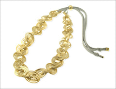 gold circles necklace