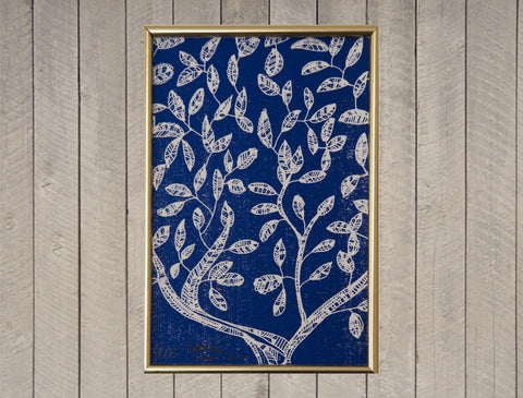 Blue Tree Screen Print