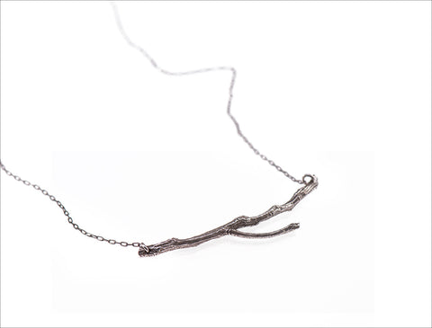 Silver Tree Branch Necklace