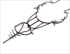 Simone Necklace Black and Brass