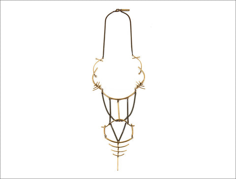 Simone Necklace Brass