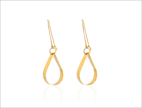 Small Gold Teardrop Earrings