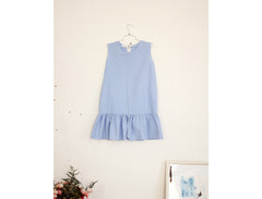 Solid Sky Sleeveless Amish Dress