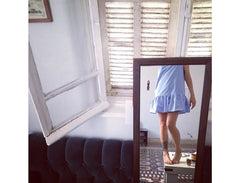 Solid Sky Amish Dress