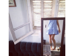 Solid Sky Amish Dress