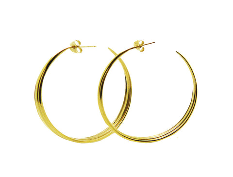 Spike Hoops (Gold Vermeil)
