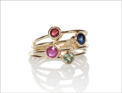 Sri Lankan Sapphire Stack Rings