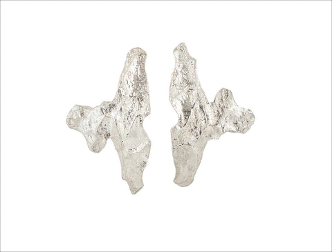 Statement Silver Stud Earrings