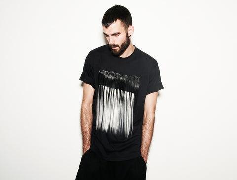 Pull My Hair Tee - Black with White Hair