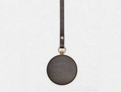 MMT stainless steel walnut pocket watch