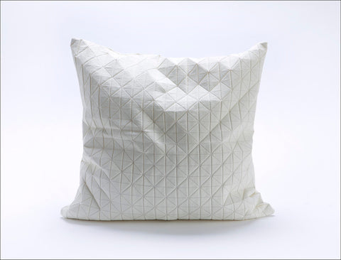White Origami Geometric Pillow